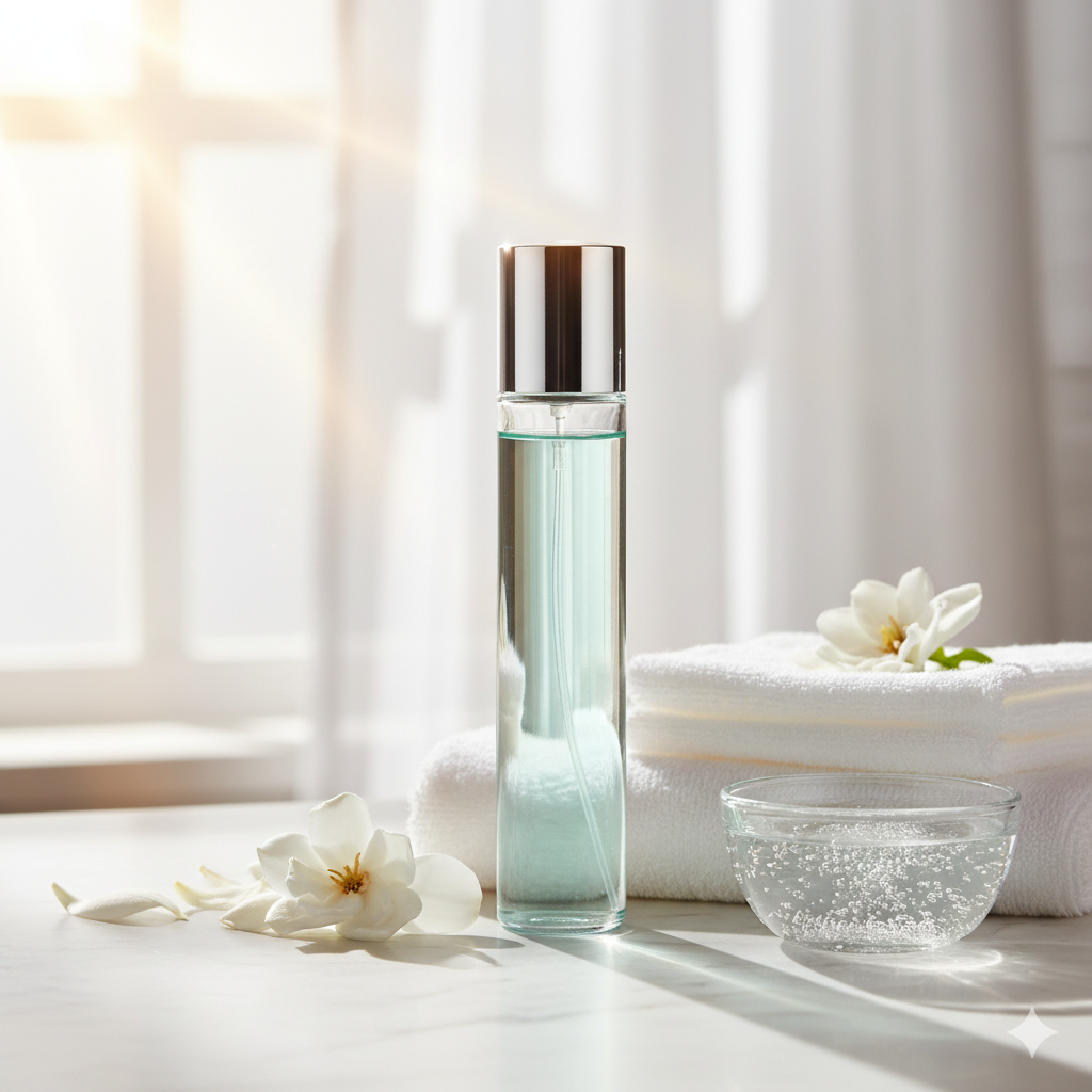 Echantillon de parfum bleu a coter de fleur